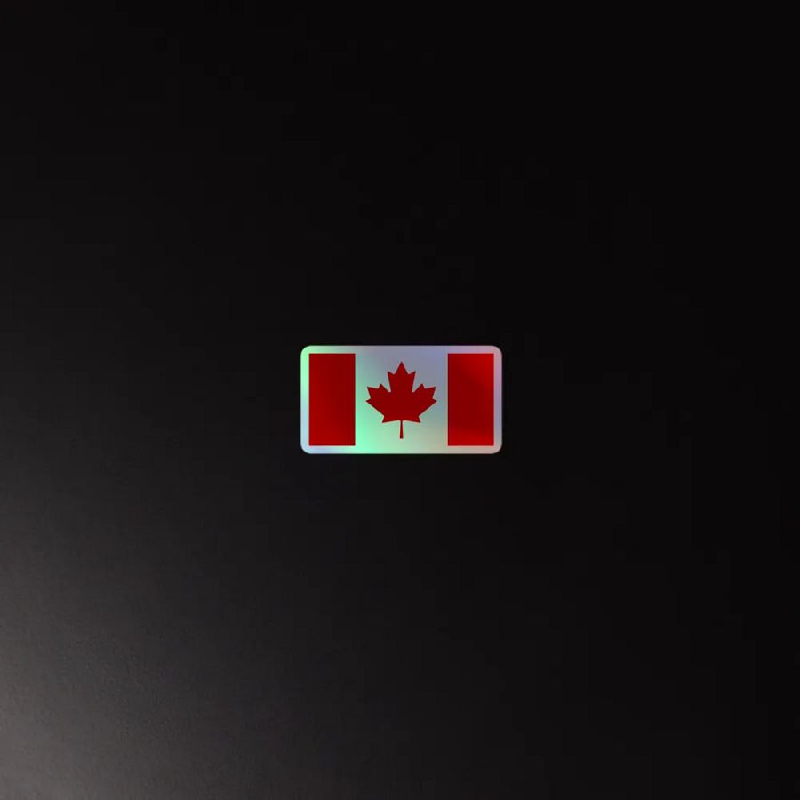 Canadian Flag Holographic Sticker product image (2)