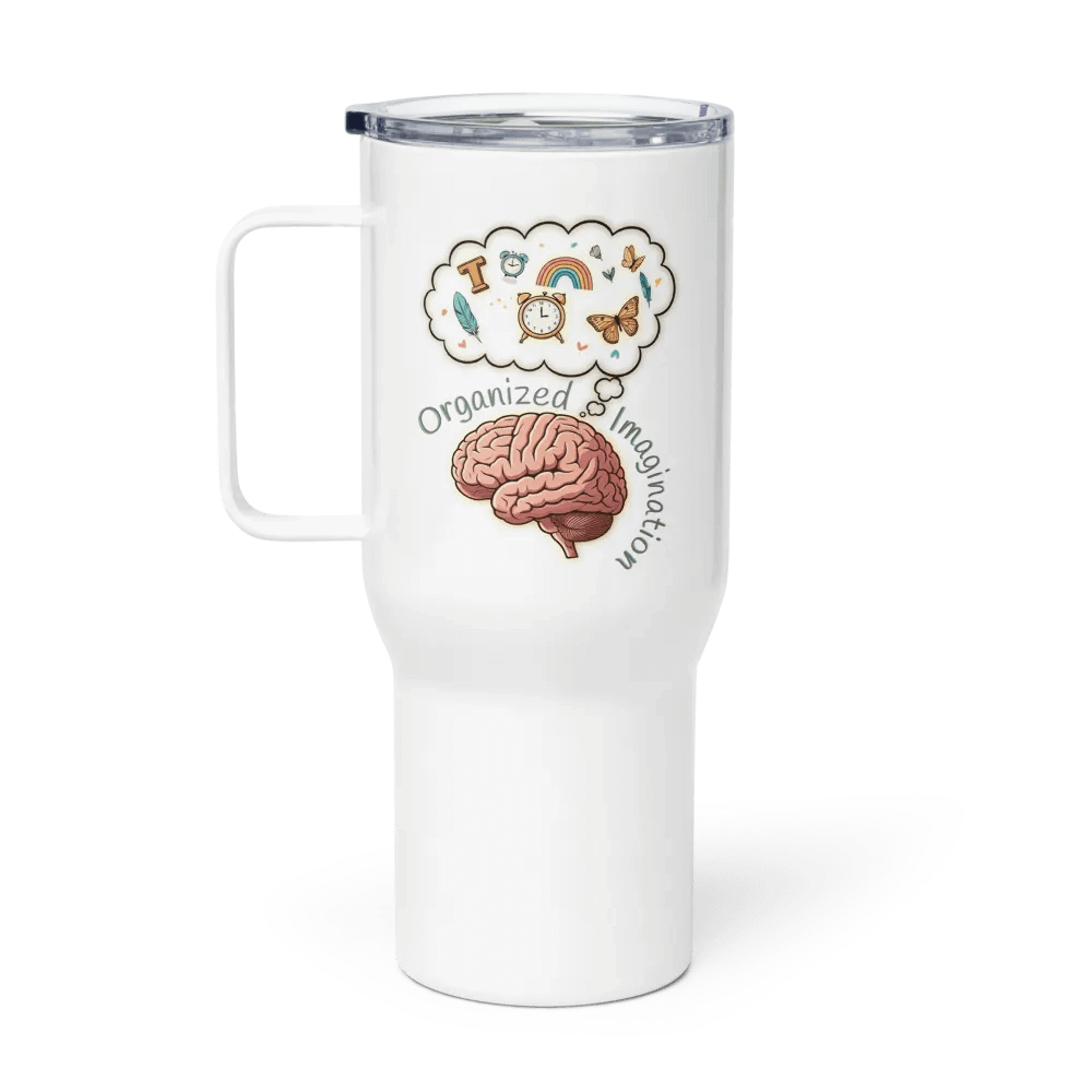 Organized Imagination Travel Mug with a Handle product image (1)