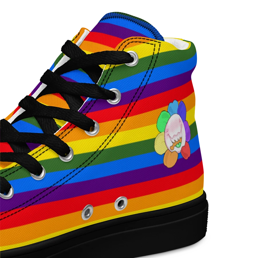 Rainbow and Black Flower Sneakers product image (35)