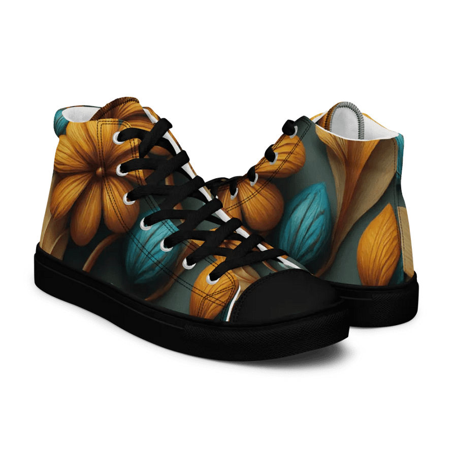 3D Floral Design _ Calceonova Streetwear _ Woman High-Top Sneakers product image (12)