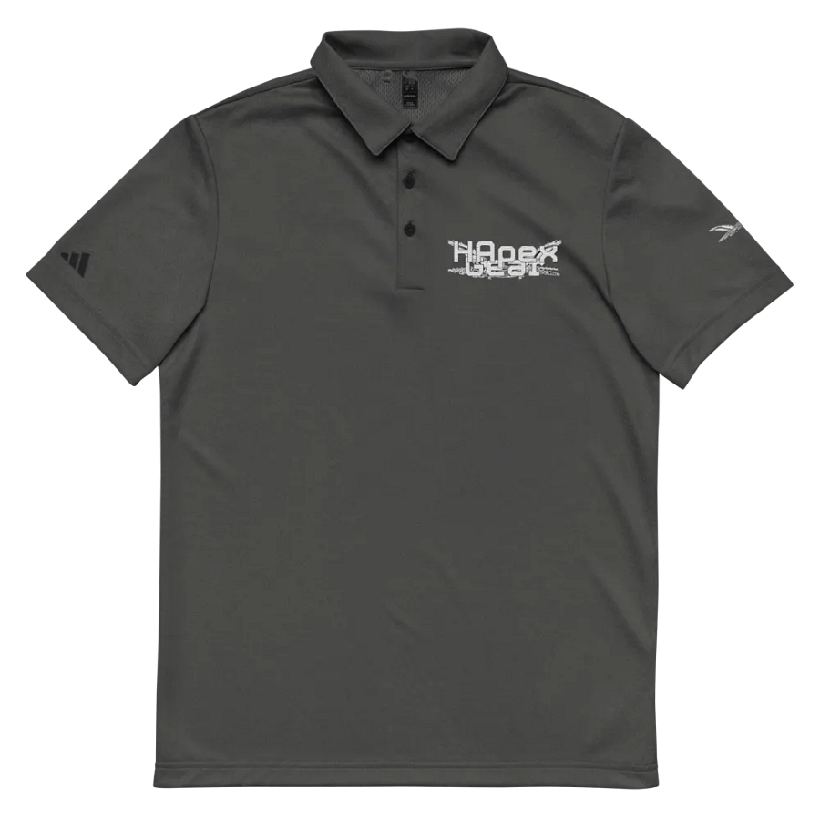 Space-Dyed Polo Shirt - Embroidered - White HApex Gear Black Logo product image (11)