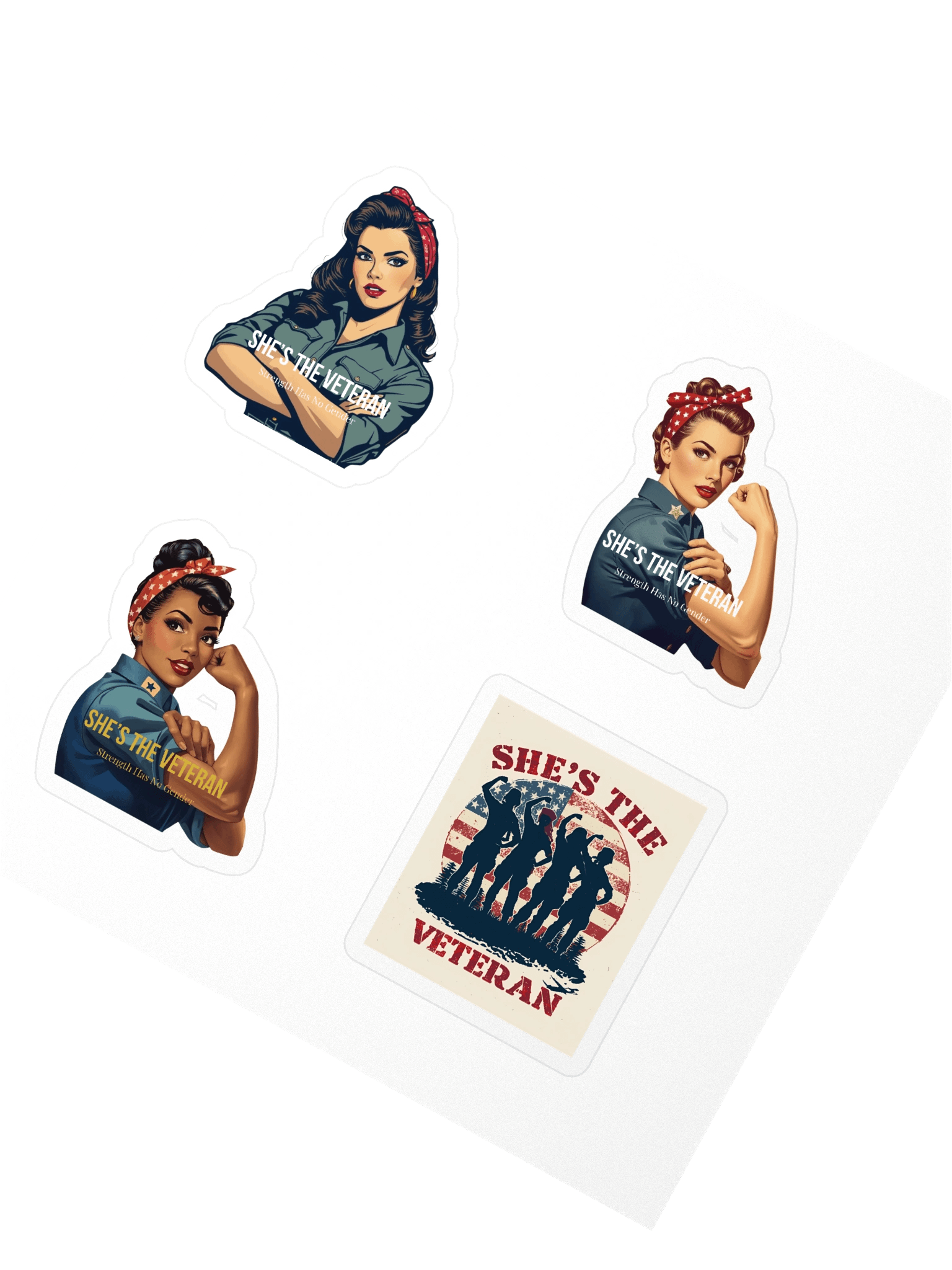 She’s The Veteran Vinyl Stickers product image (2)