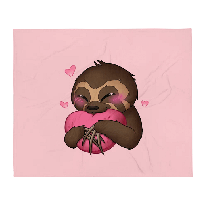Blushing Sloth Throw Blanket product image (2)