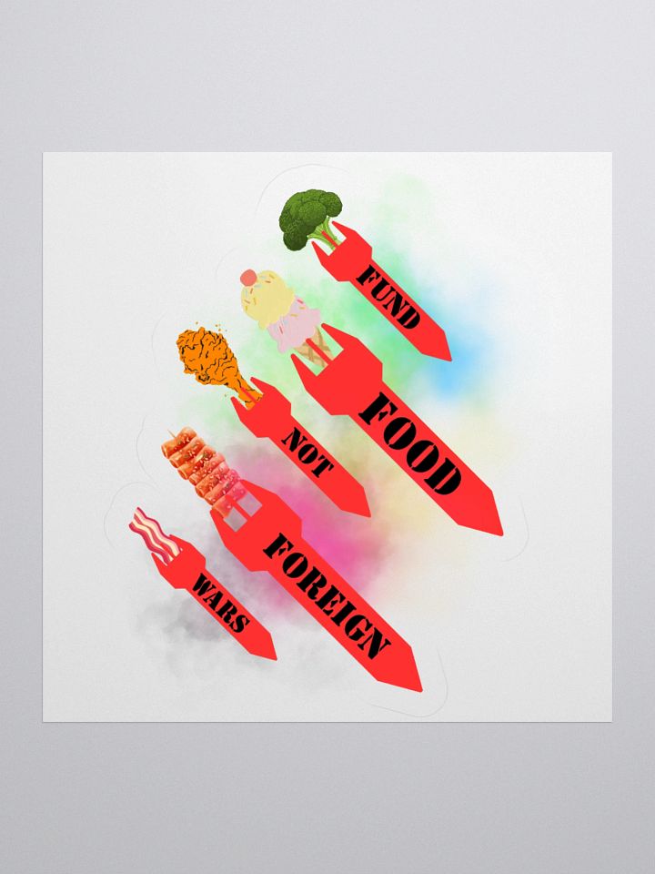 LIMITED - JULY 2025 - FOOD NOT WAR STICKERS product image (1)