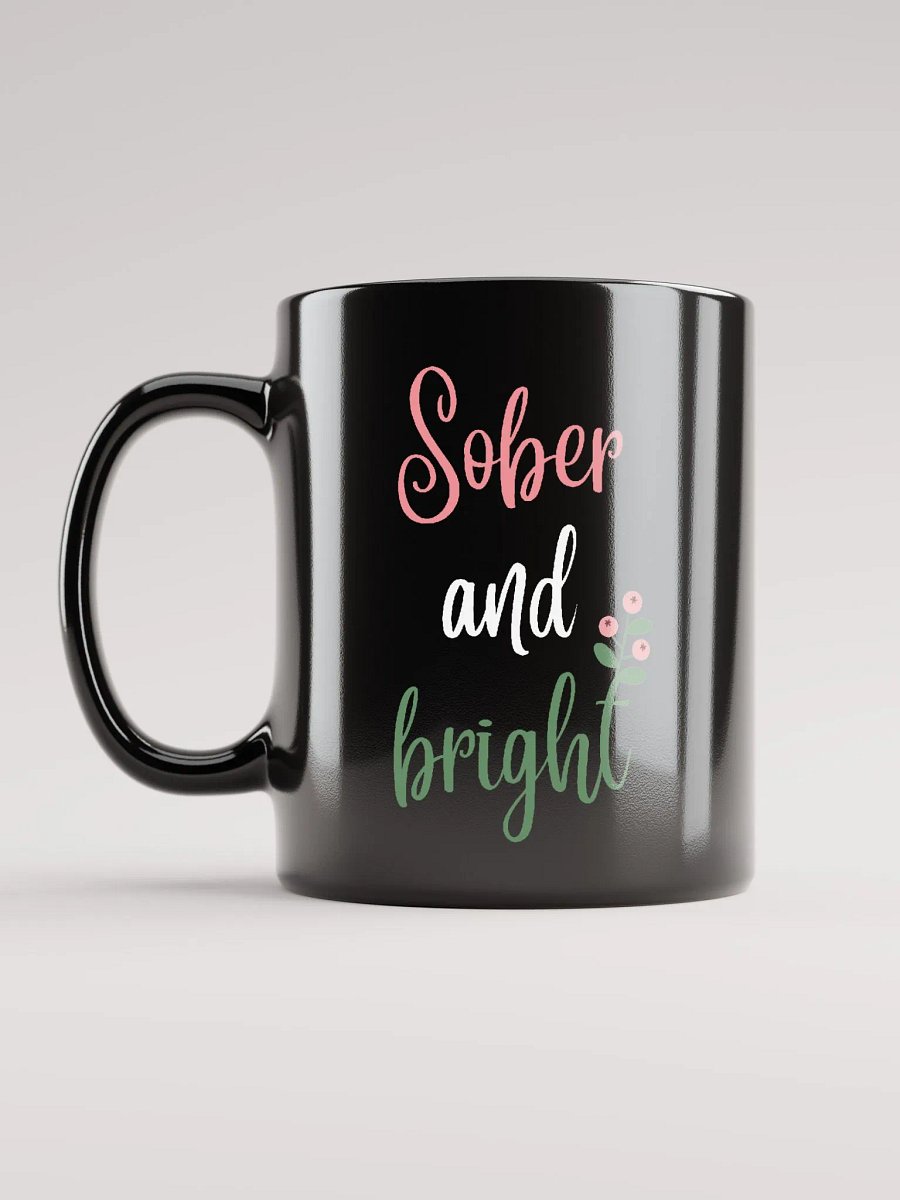 Sober & Bright Christmas Black Mug product image (6)
