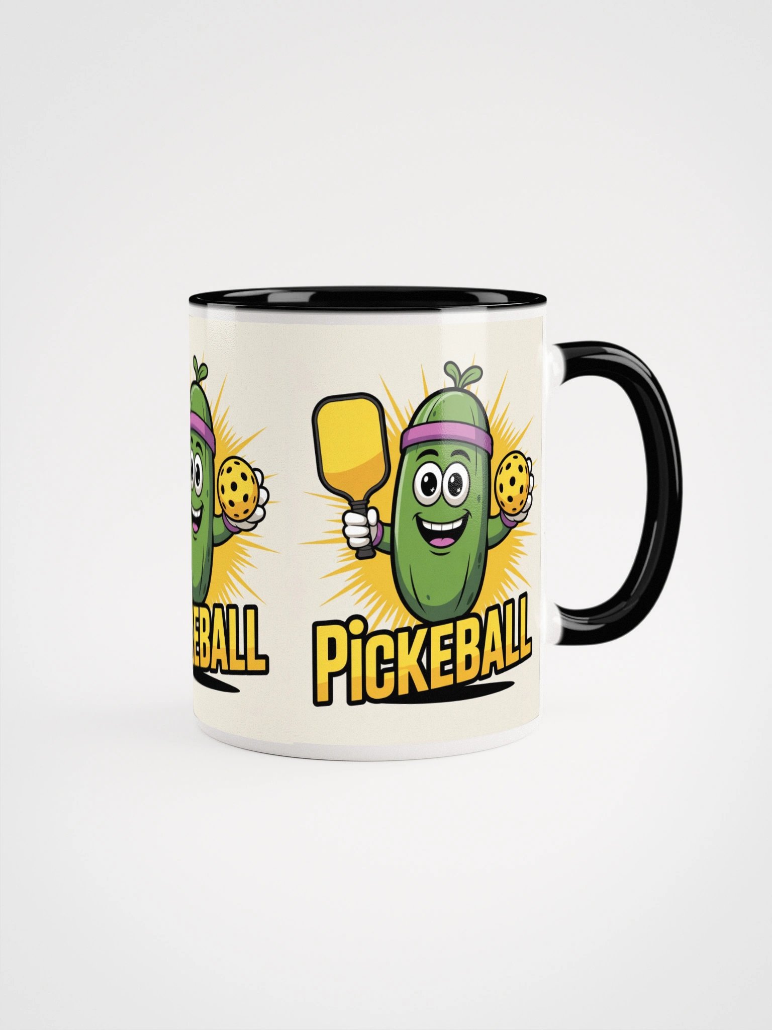 Pickleball Pickle Mug – 11oz Two-Tone Black Accent product image (1)