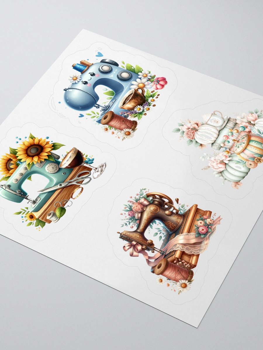 Whimsical Sewing Machine Kiss Cut Stickers Set product image (7)
