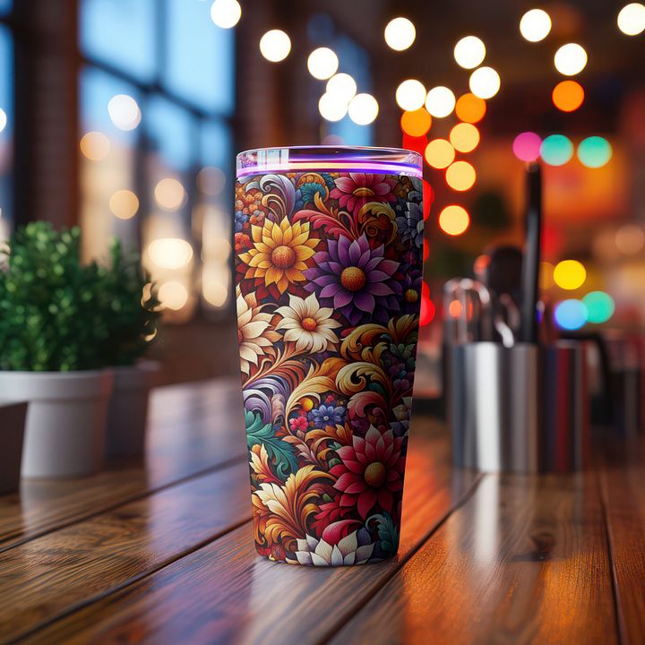 Baroque Blossom Stainless Steel Tumbler product image (2)