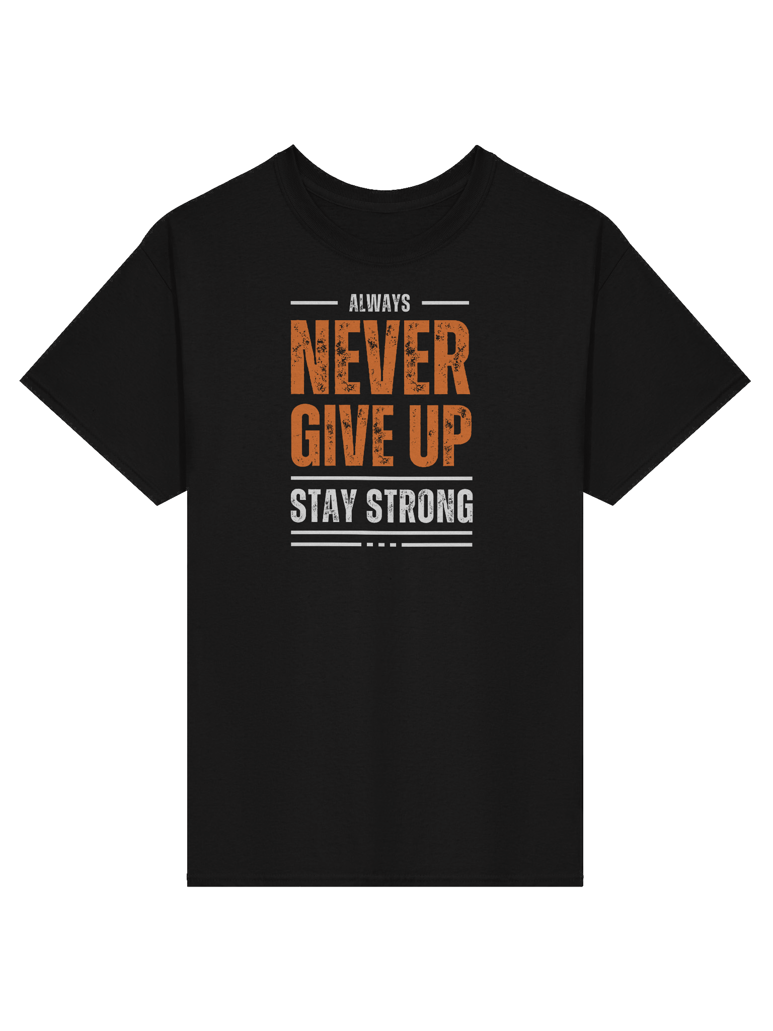 NEVER GIVE UP Bold Orange Tee product image (1)