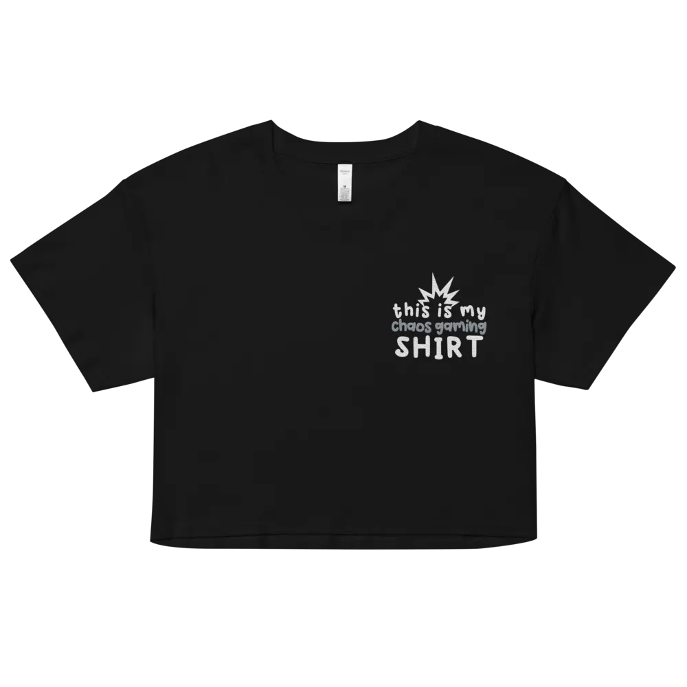 Chaos Gaming Shirt Emroidered Crop Top product image (2)