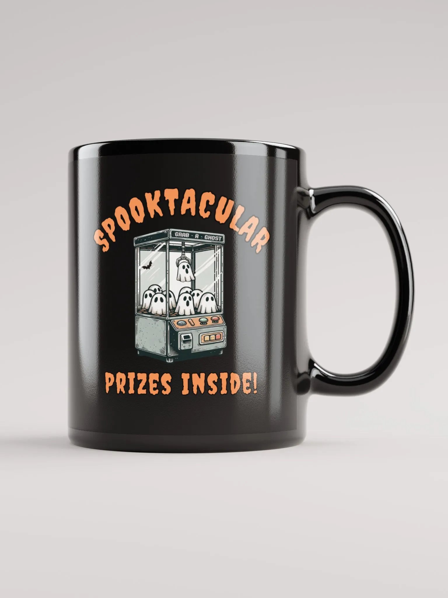 Spooktacular Ghost Claw Machine Black Glossy Mug product image (2)