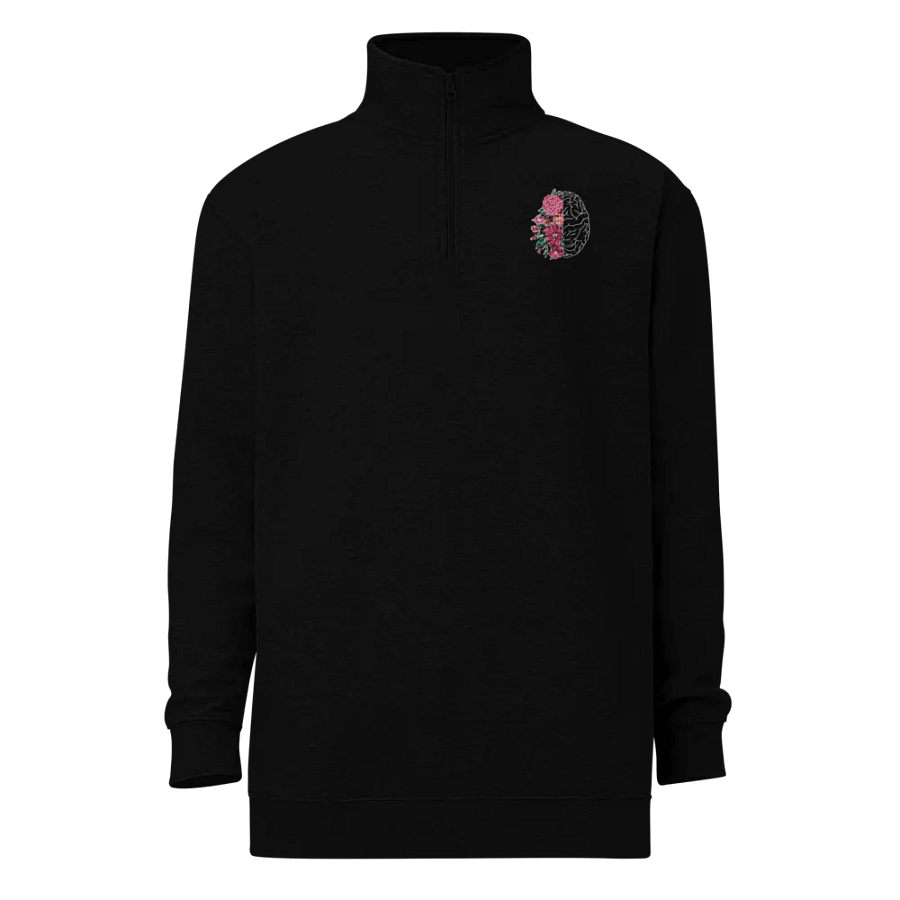 all hail the brain (quarter zip with color design) product image (1)