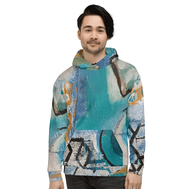 abstract painting on all over print unisex hoodie product image (2)