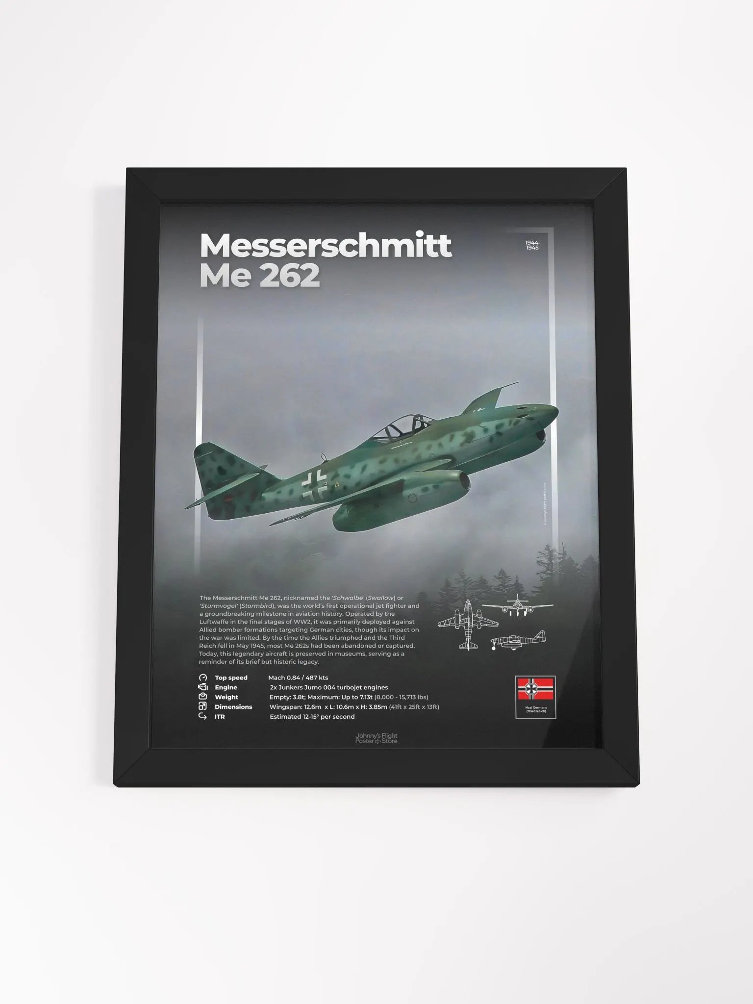 Messerschmitt Bf-109 Aviation Spec Poster product image (5)