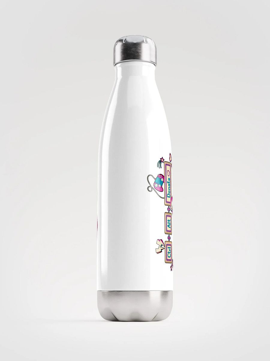 CTRL ALT Donate 2025 - Metal Water Bottle (Sepia/Magenta Logo) product image (3)