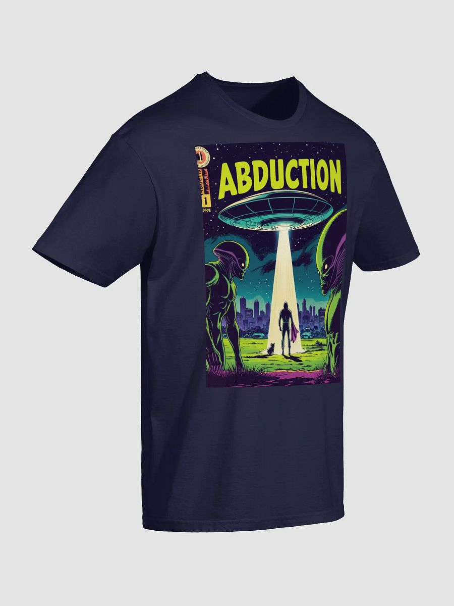 1970s Sci-Fi Comic T-Shirt – Retro Alien Abduction Art product image (8)