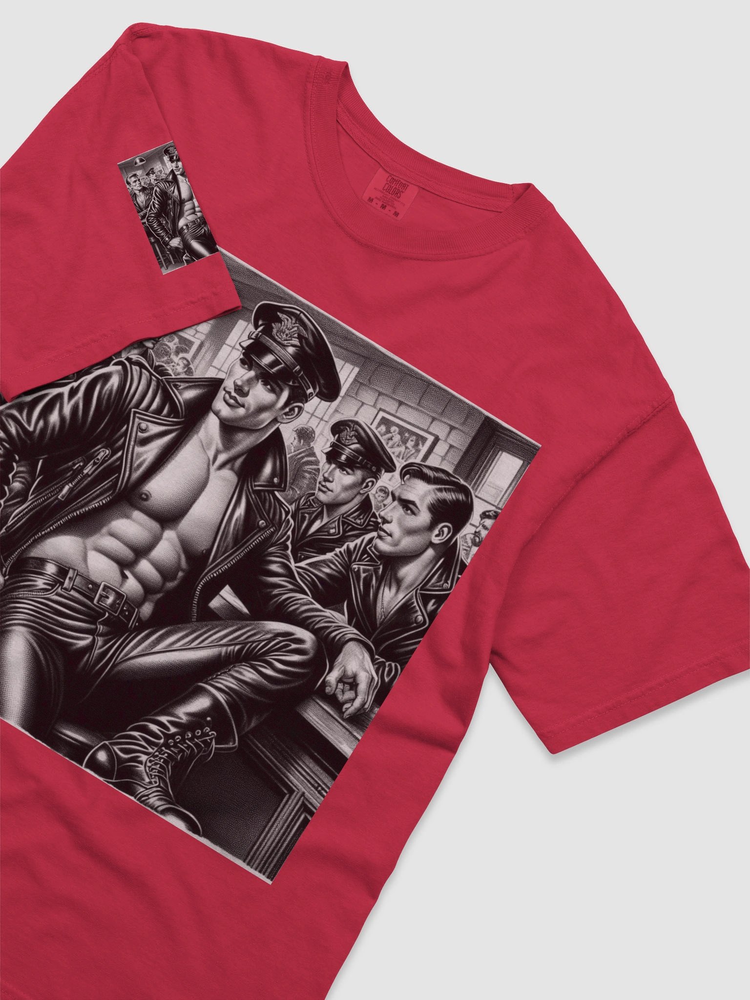 1940s Vintage Leather Bar Daddy San Francisco Pride Tom of Finland Tribute Graphic Design T Shirt product image (5)