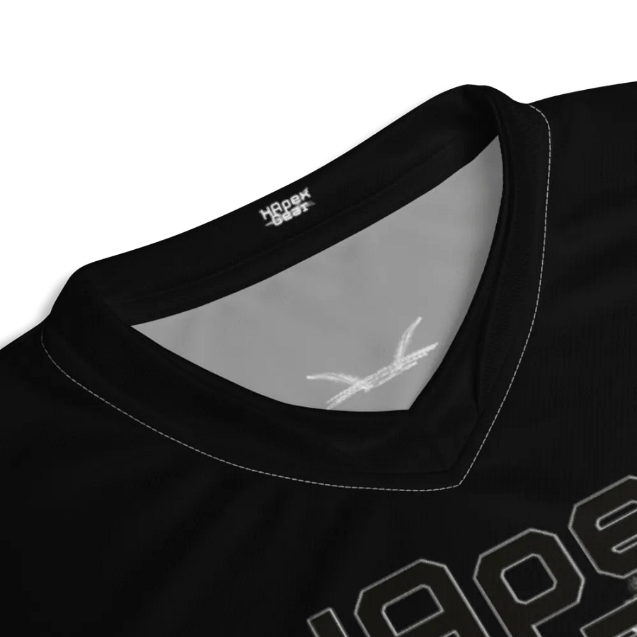 Hélain - Black - Recycled Unisex Sports Jersey - Black HApex Gear Black Logo product image (4)