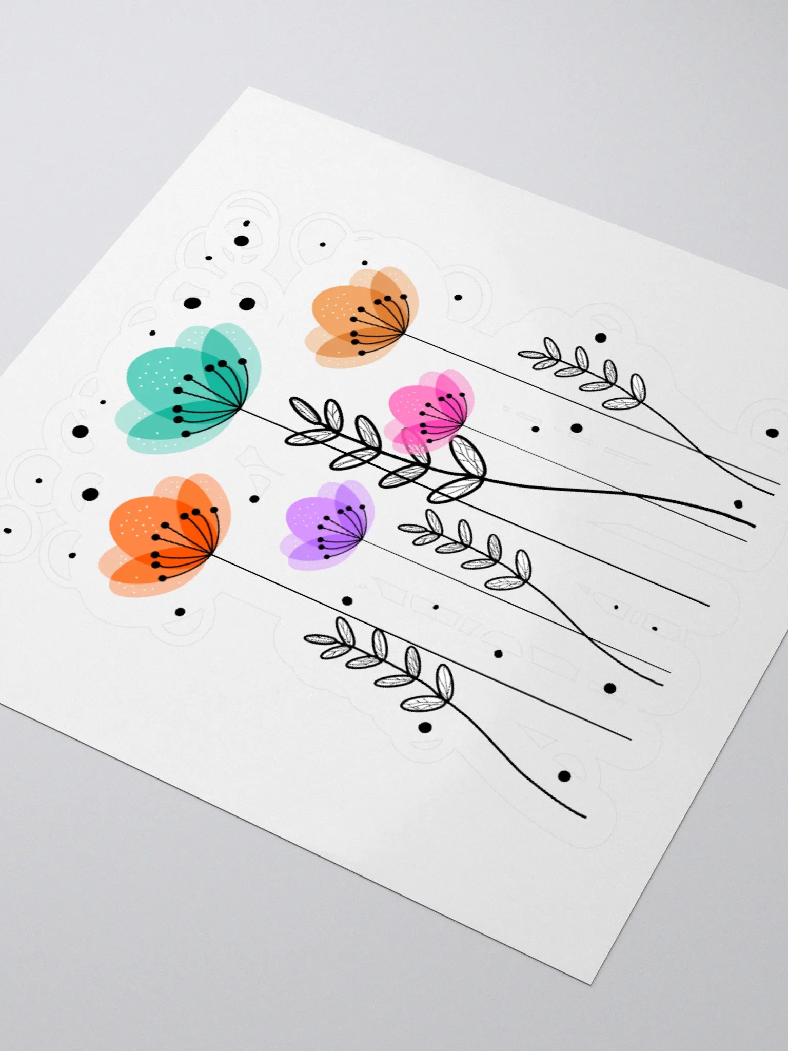 Whimsical Wildflowers Sticker Set product image (7)