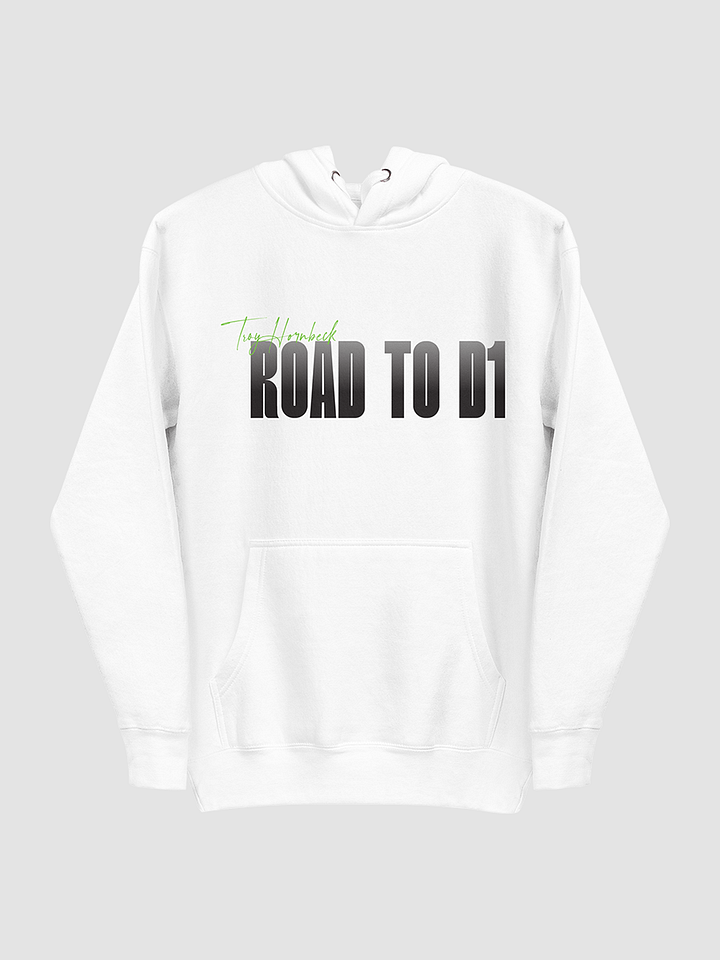 Troy Hornbeck - ROAD TO D1 - White Hoodie with GREEN product image (2)
