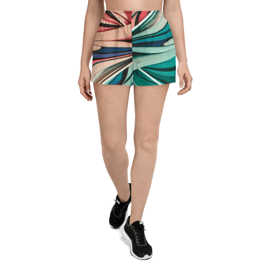 Abstract Geometric Unisex Athletic Shorts in Vibrant Colors (XS-3XL) product image (5)