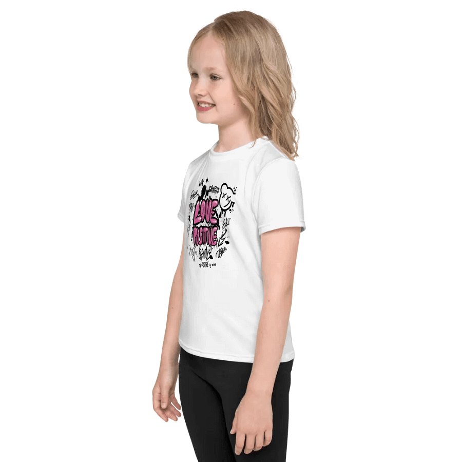 Crew Neck T-Shirt Street Art Love Positive product image (3)