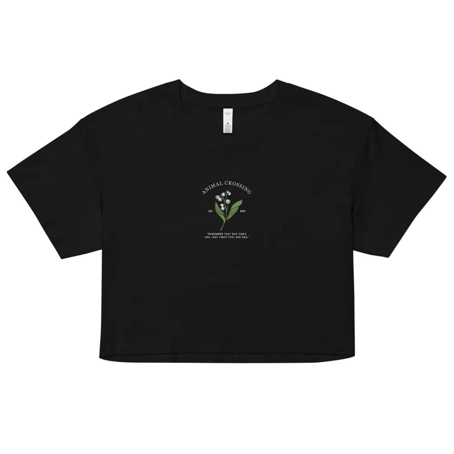 ANIMAL CROSSING FLOWER | CROP TOP | EMBROIDERED | DARK VER product image (2)