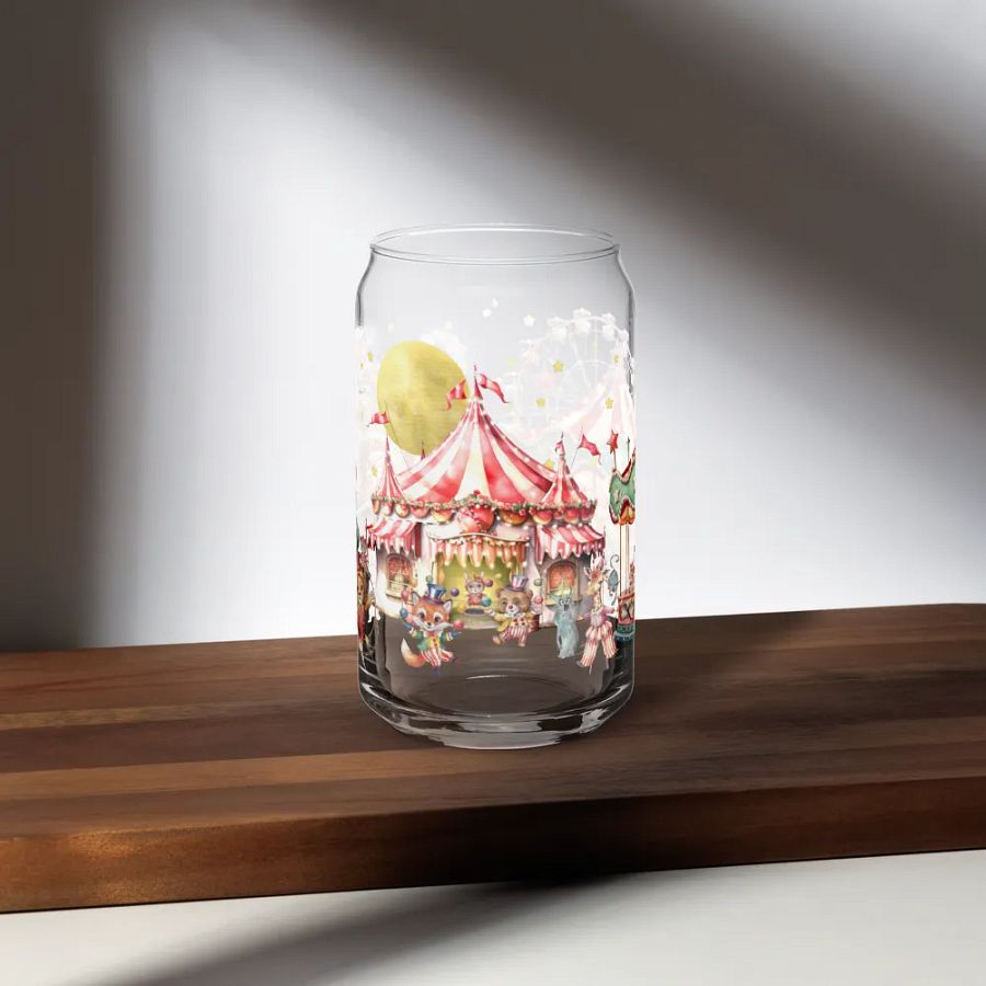 Midnight Circus Glass Can | 16oz – Whimsical & Elegant Drinkware product image (5)