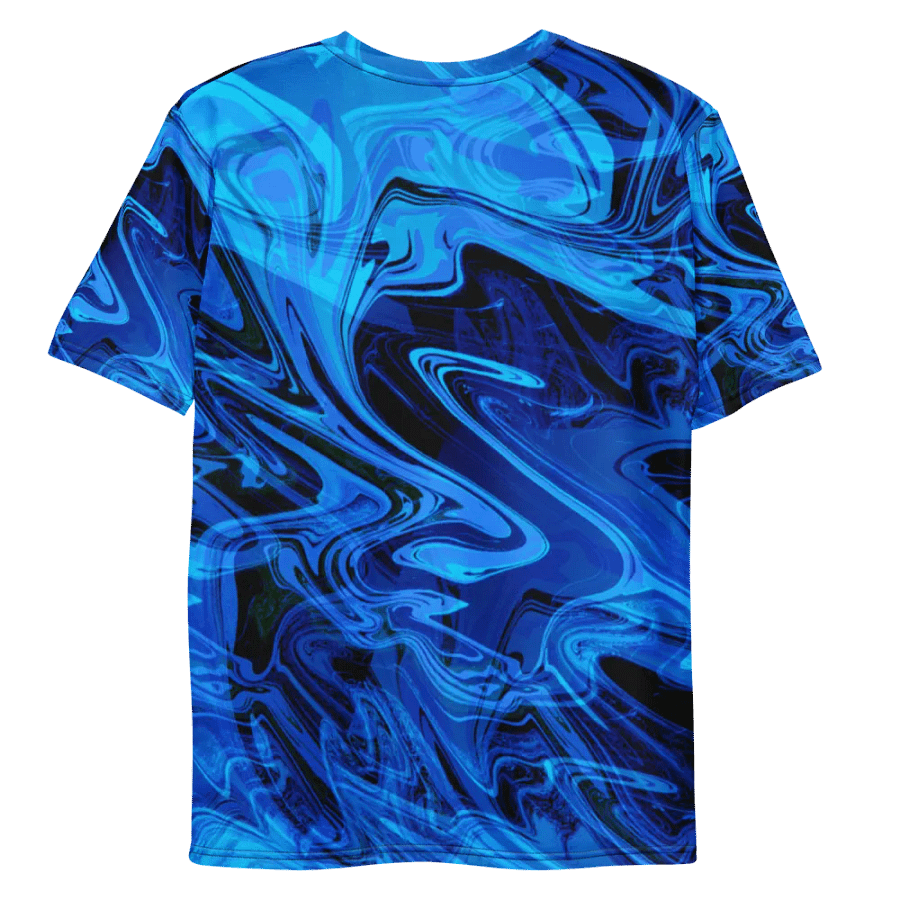 Blue and Black Swarm Pattern Urban Design T-Shirt product image (10)