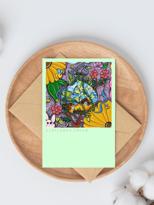 Sunflower Dream Digital Postcard | Printable | Greeting card | Art prints product image (4)