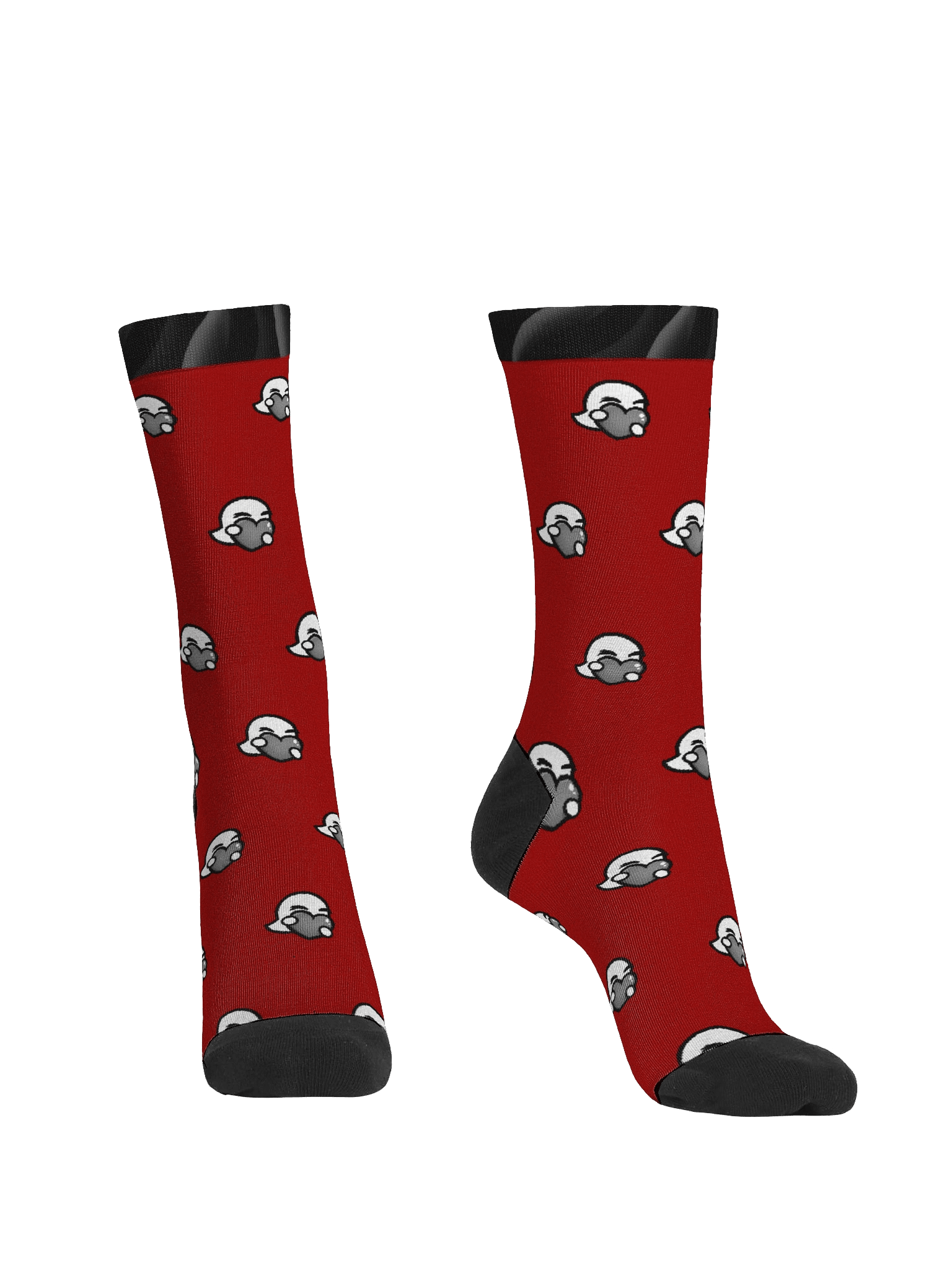 Red Pattern Crew Socks product image (4)