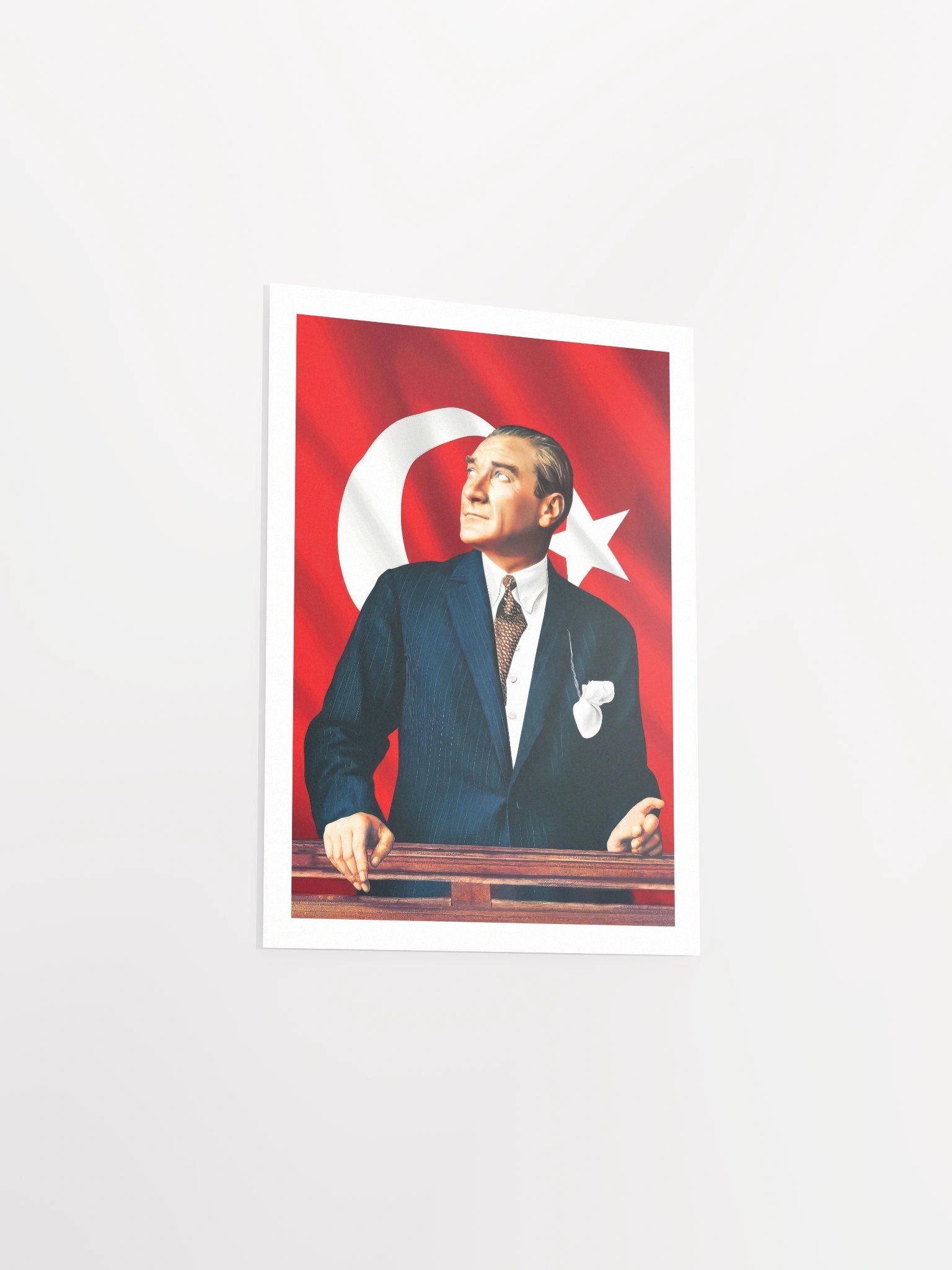 Ataturk Poster with border, Turkey art — Mustafa Kemal Ataturk print product image (9)