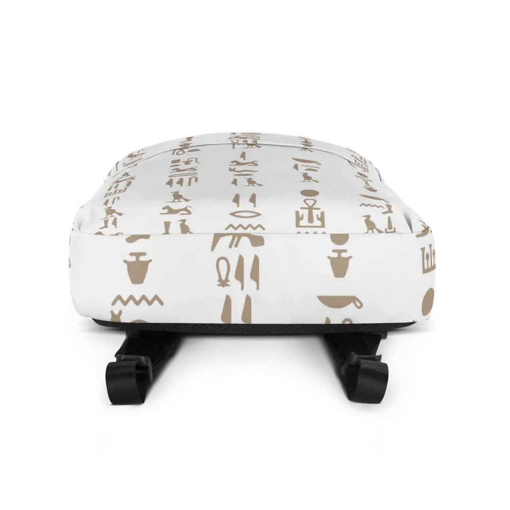 Isis White Hieroglyphs All-Over Print Backpack product image (4)