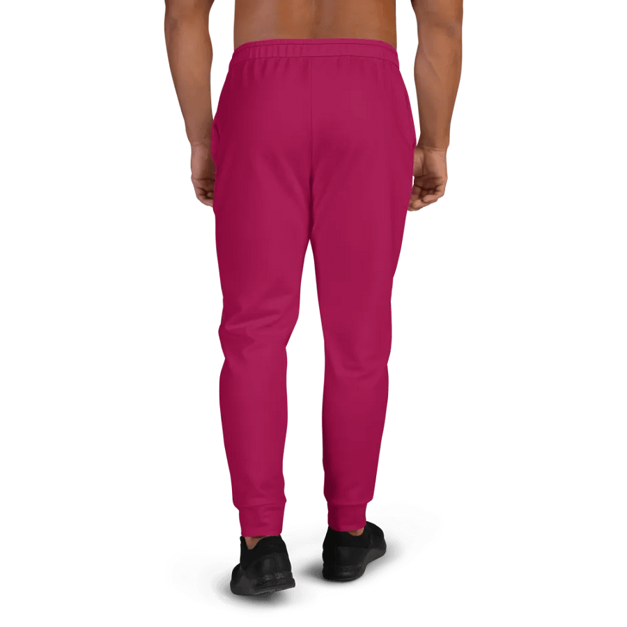 Plain Dark Red Light Summer Recycled Polyester Premium Men's Joggers by Treasure Pie product image (4)