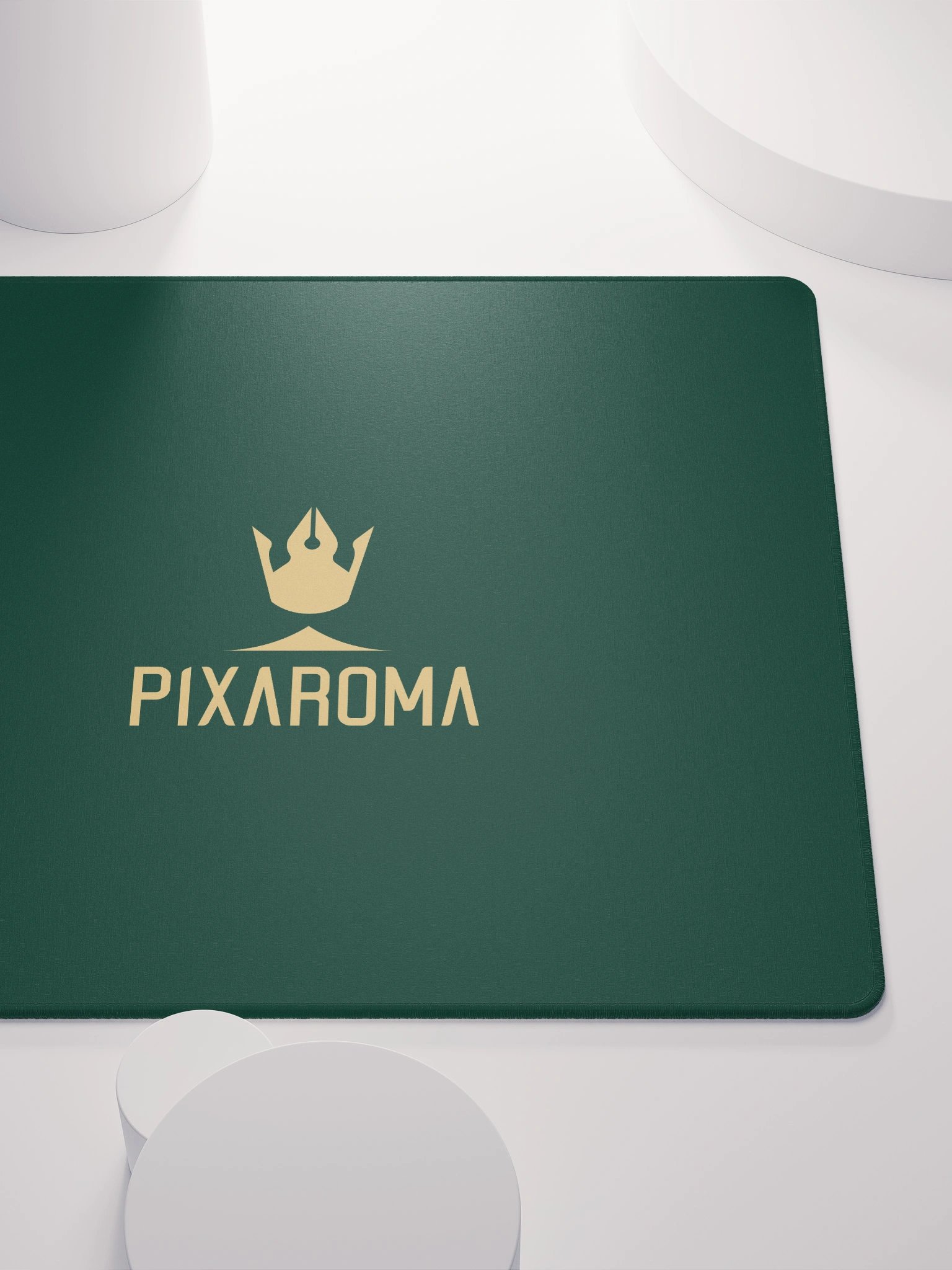 Pixaroma Gold Logo Gaming Mouse Pad (Green Edition) product image (9)