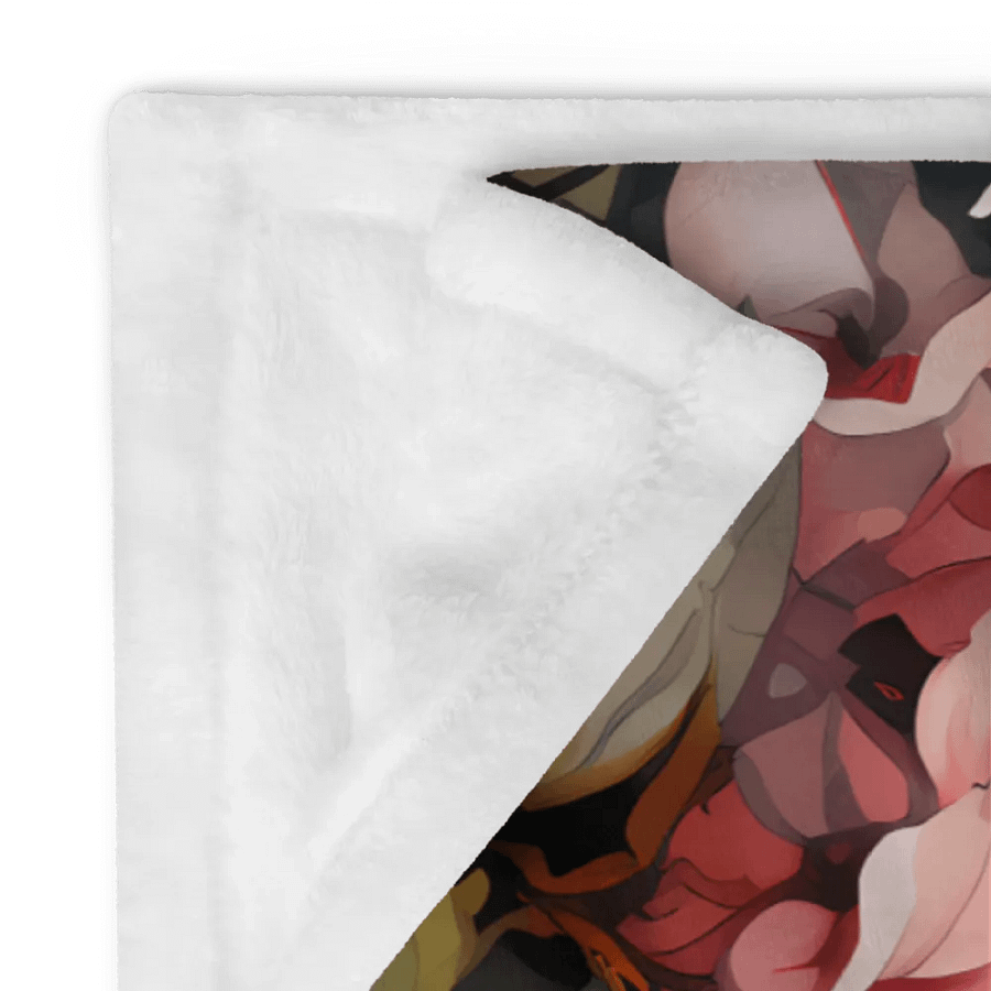 Floral Animal Bulldog with Flowers Hibiscus Dog Lover Throw Blanket product image (11)