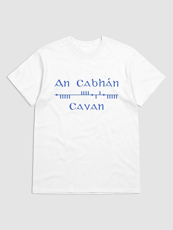Cavan/An Cabhán white Scholastic Style Ogham printed T-shirt product image (1)