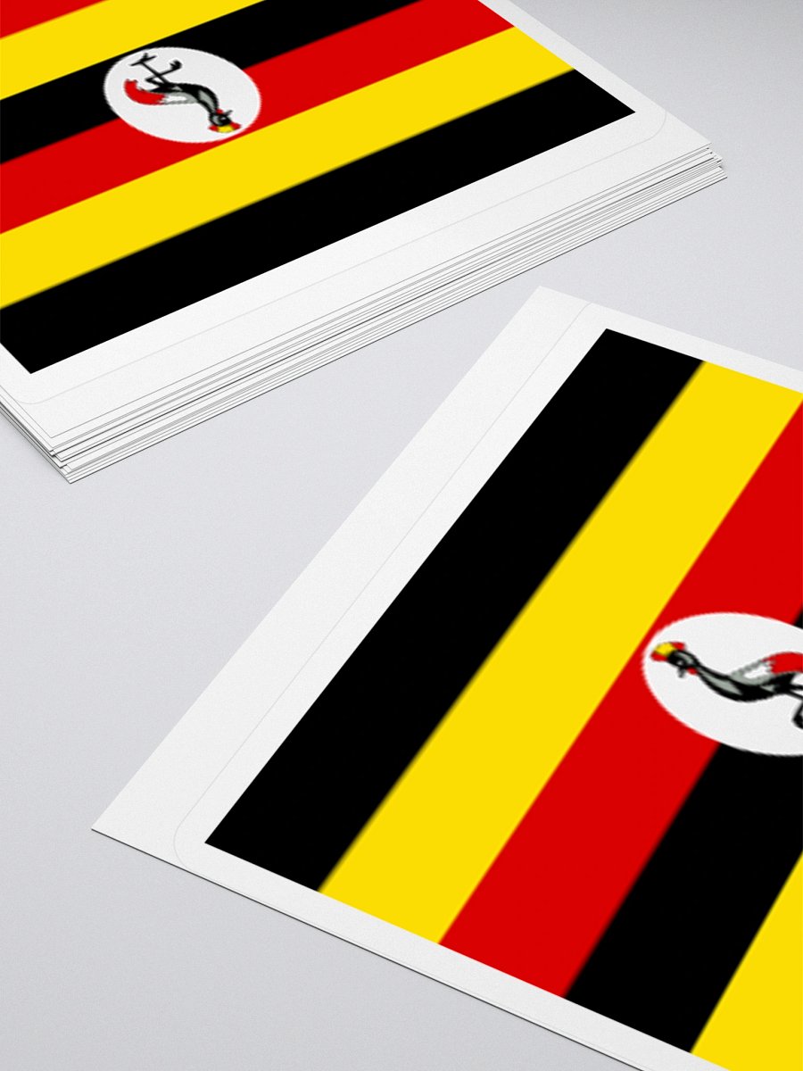 Uganda Flag Sticker | Crowned Crane Design | Durable Vinyl | 3 Sizes product image (12)