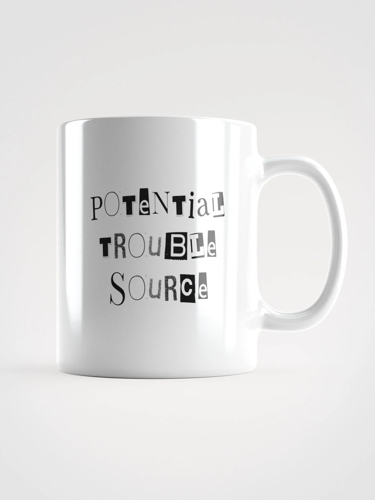 Potential Trouble Source Mug - White, black letters product image (1)