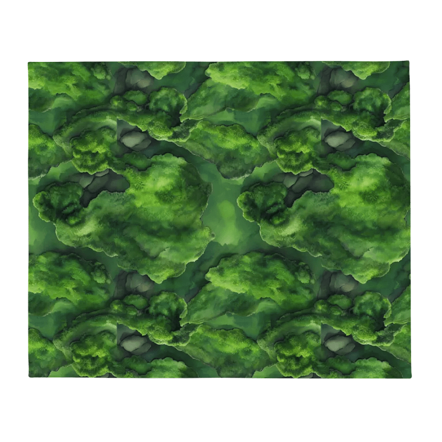 Green Moss Throw Blanket product image (2)