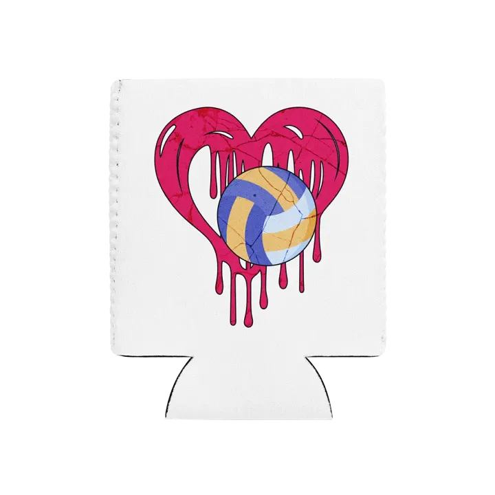 Heart Volleyball Melting Love Can Cooler product image (1)