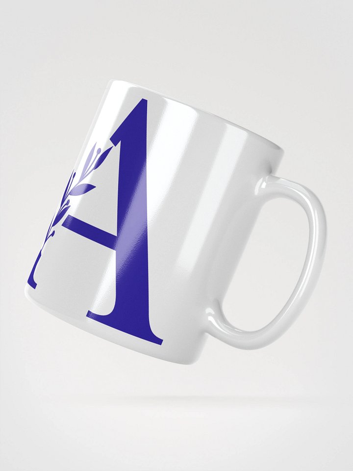 Aesthetic Foliage White Mug (Blue) product image (2)