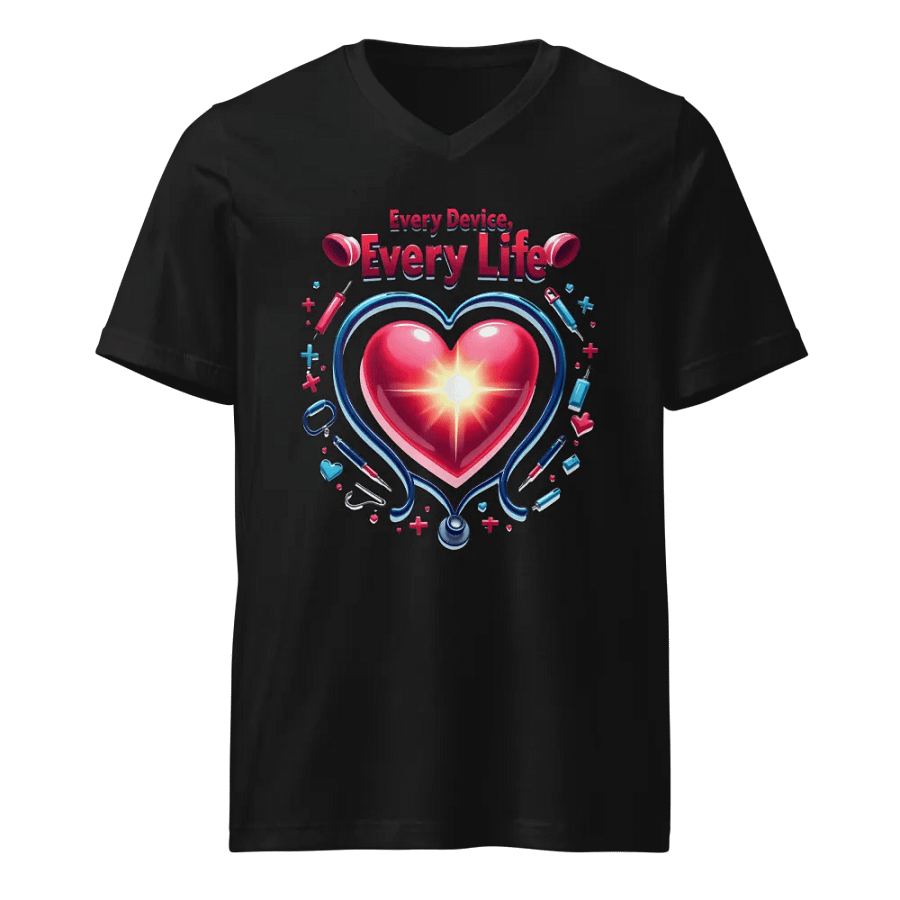 EVERY DEVICE EVERY LIFE V-Neck Tee product image (1)