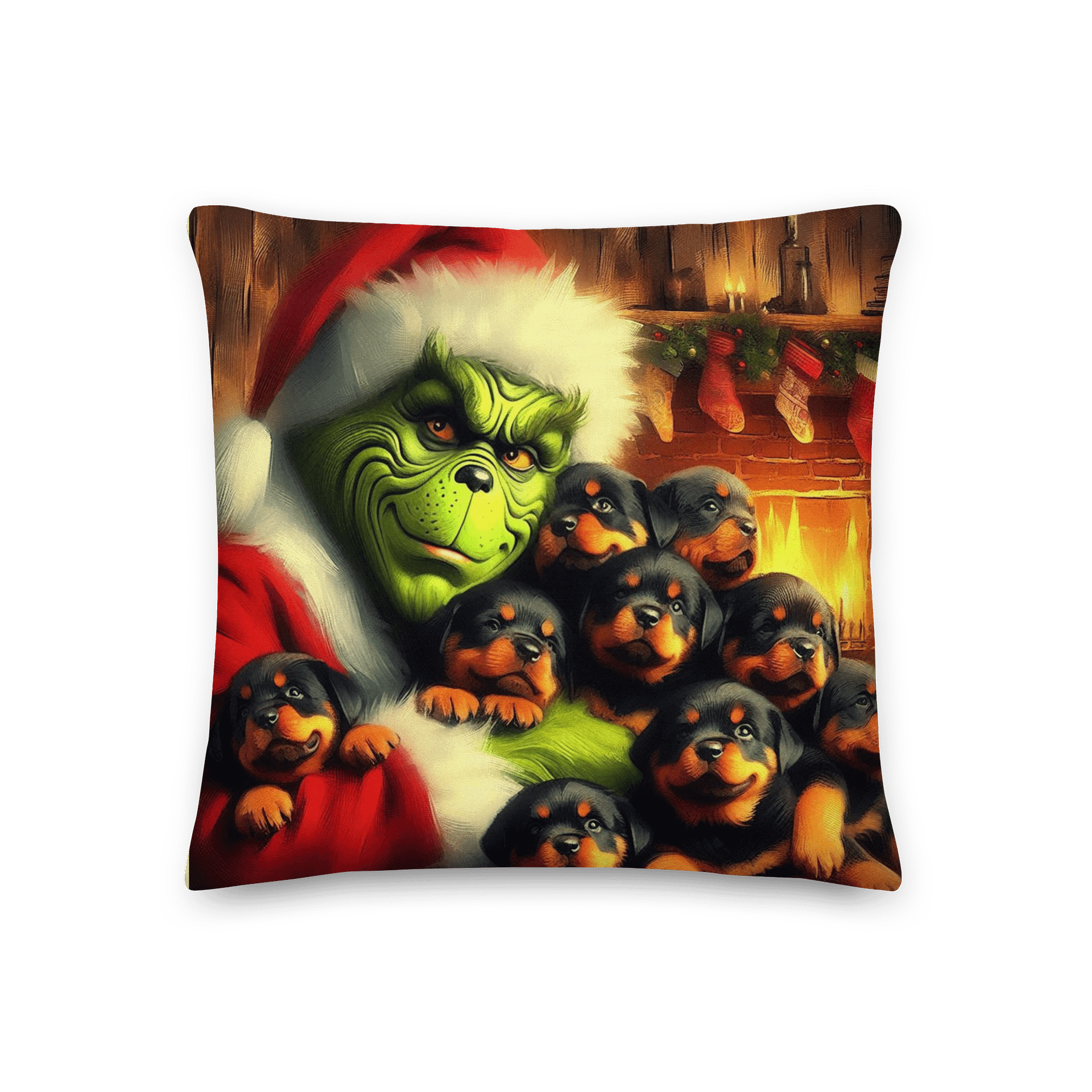 The Grinch Who Stole Rottweilers Premium Pillow product image (1)