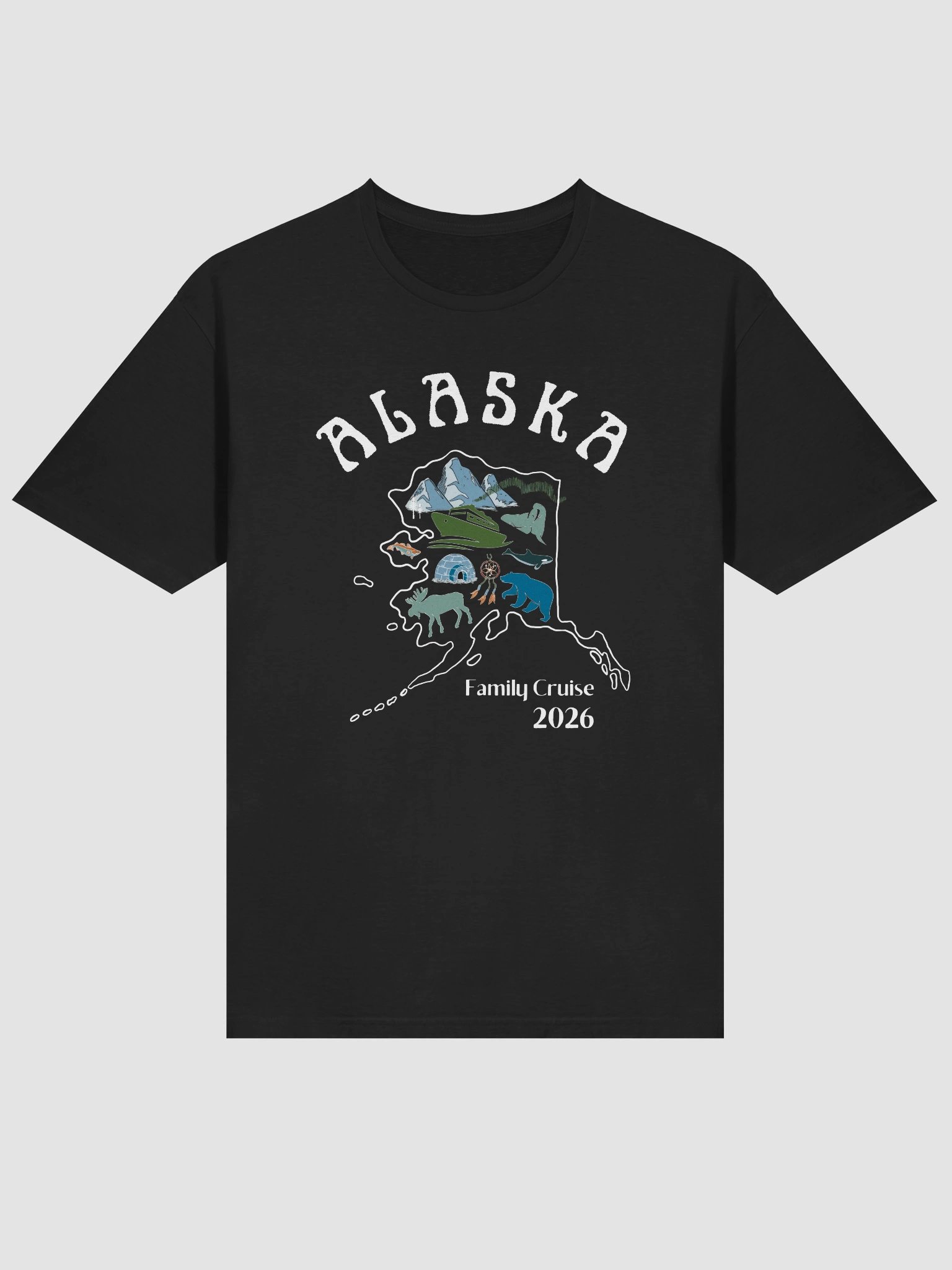Alaska Cruise Family Adult Matching Dark Shirts product image (4)
