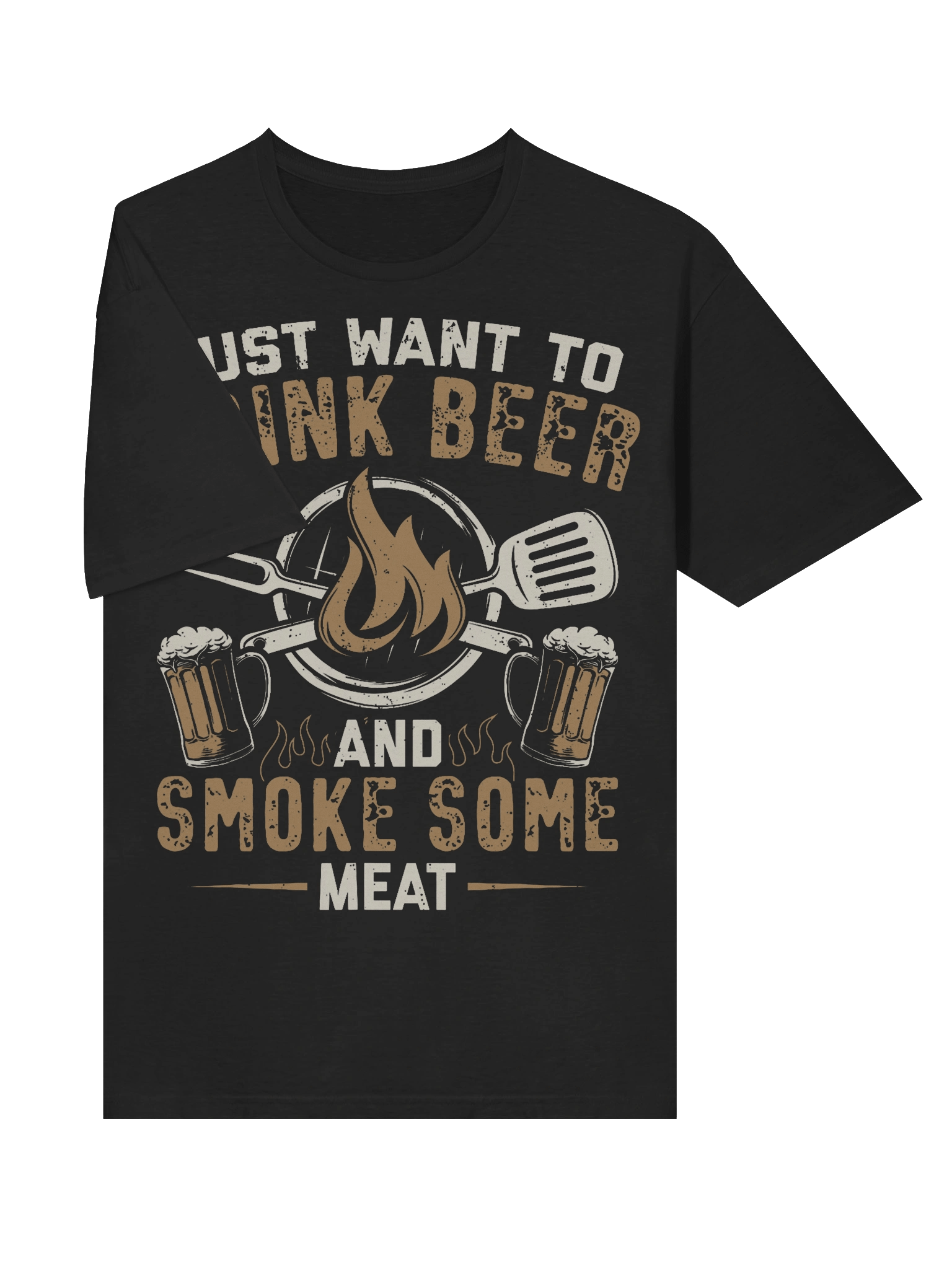 Just Want to Drink Beer and Smoke Some Meat – Gildan Softstyle Unisex T-Shirt product image (3)