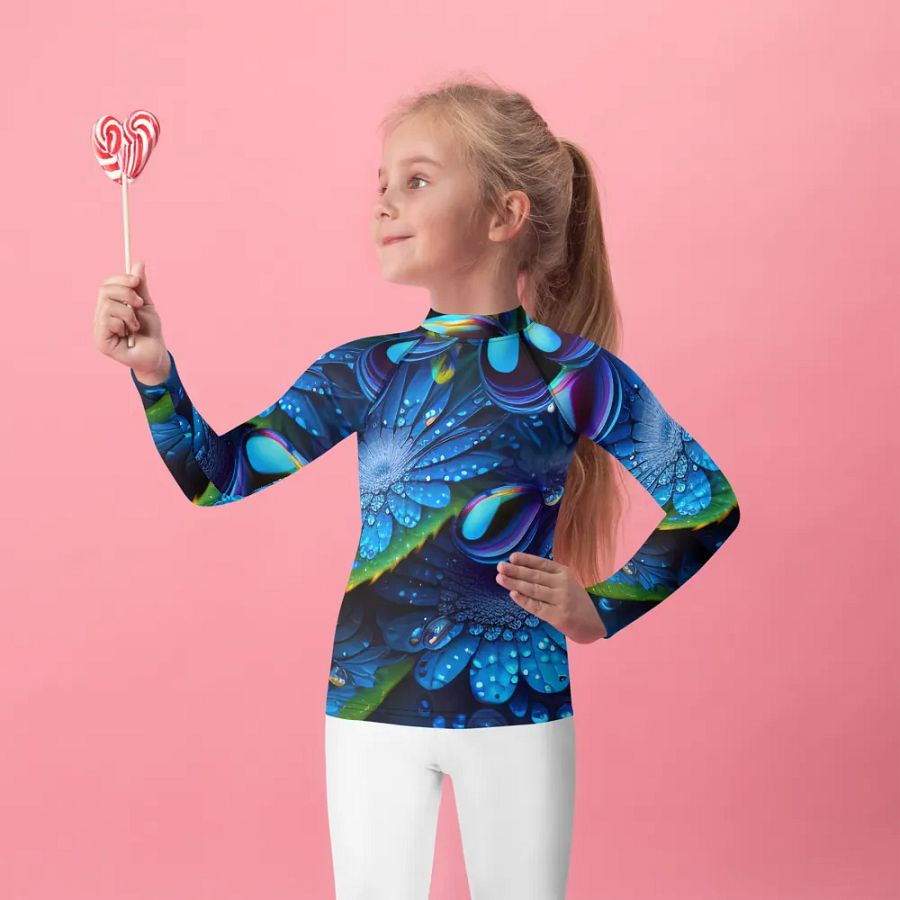 Kawaiikitten Exclusive Premium DewDrop Surfing Ocean Rash Guard Full Sleeved T-Shirt product image (3)