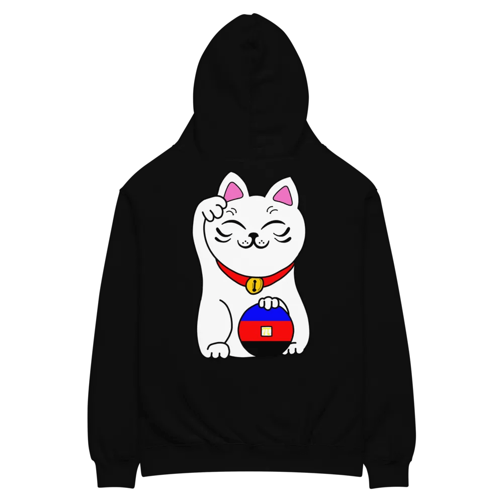 Maneki neko polyamory pride hoodie product image (4)