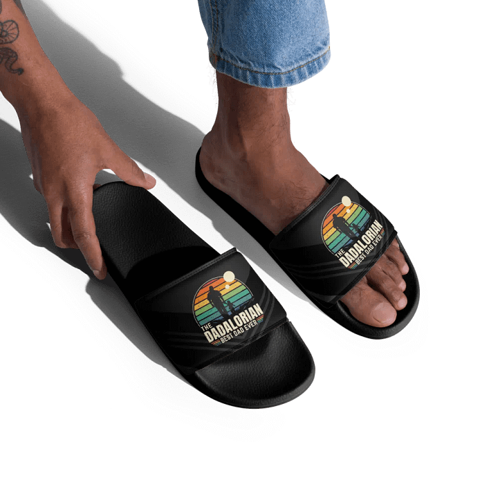Sunset Dadalorian Best Dad Ever - Men's Slides product image (1)