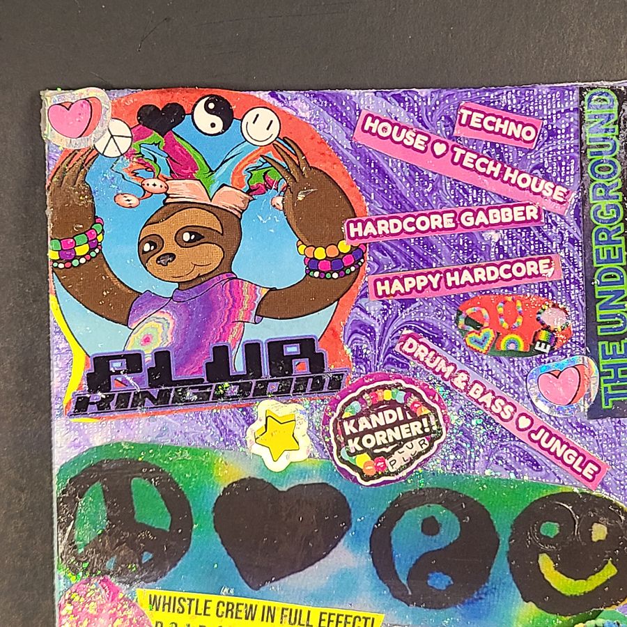 PLUR Kingdom Rave Nostalgia 4x6 mini canvas product image (2)